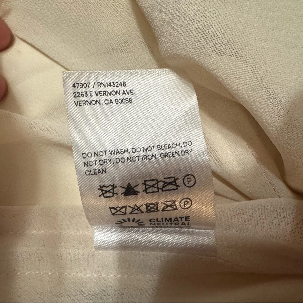 Reformation x New York City Ballet Jaclyn Cream Satin corset Top size 8 - Picture 7 of 7